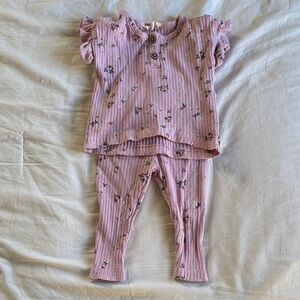 Jessica Simpson Kids short sleeve matching Set - Lavender Floral